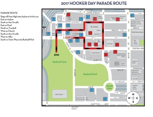 Hooker Day Parade Map